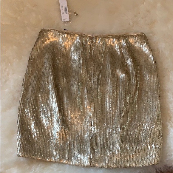 NEW J. Crew gold sequin skirt - Picture 6 of 7
